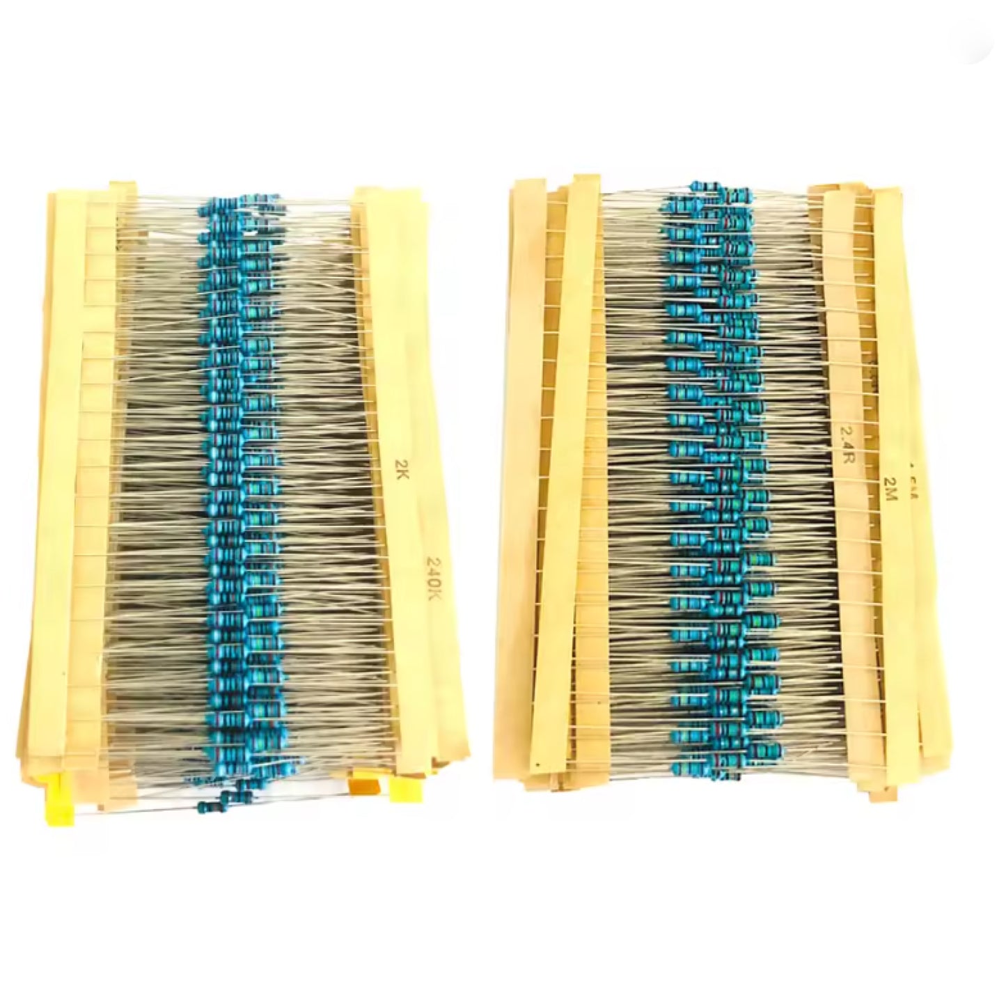 1/4W Metal Film Resistors Kit 10Ohm ~1M Ohm 30Values Electronic Components Kit