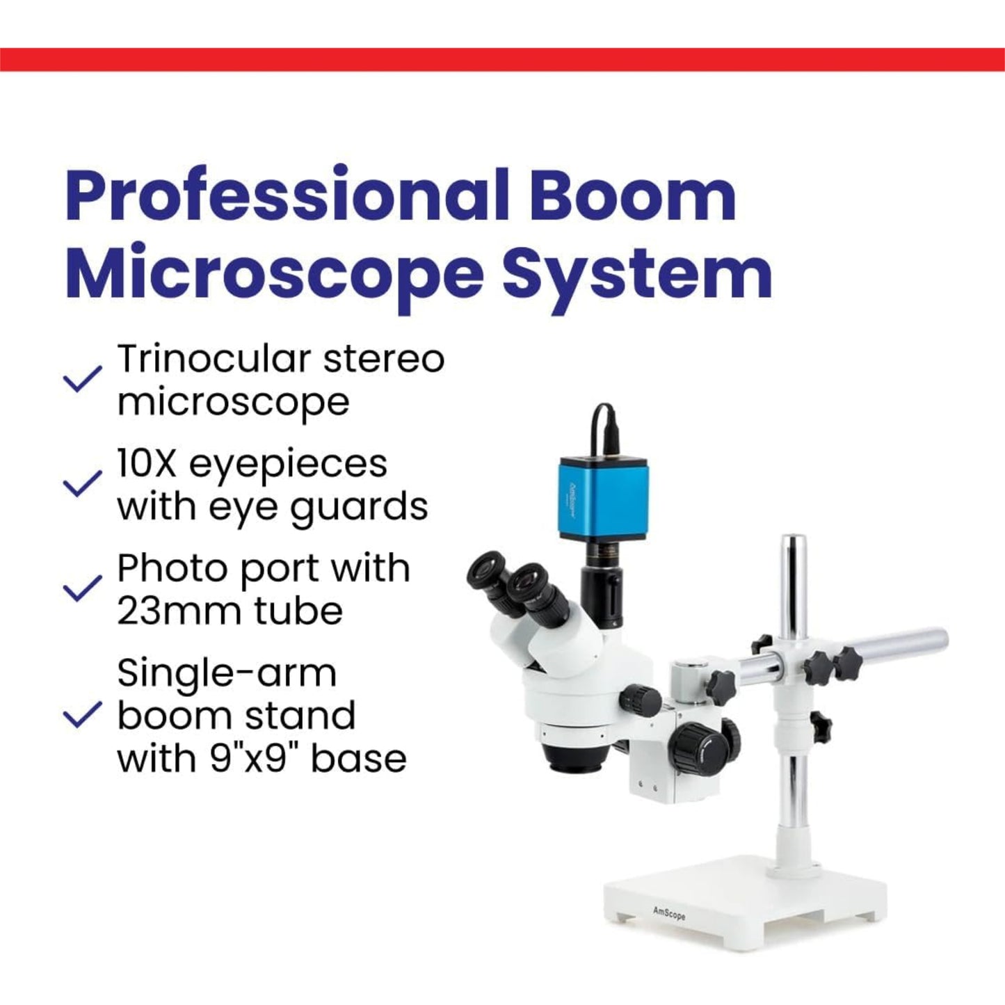 AmScope SM-3T Professional Trinocular Stereo Zoom Microscope