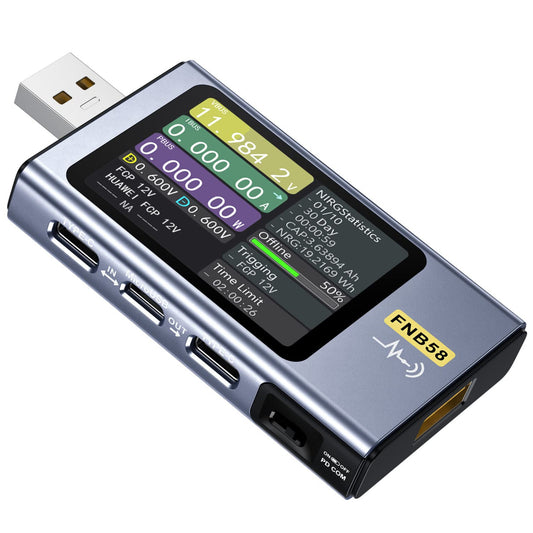 FNIRSI USB Tester 4-28V 7A LCD USB A&C Voltage Current Tester