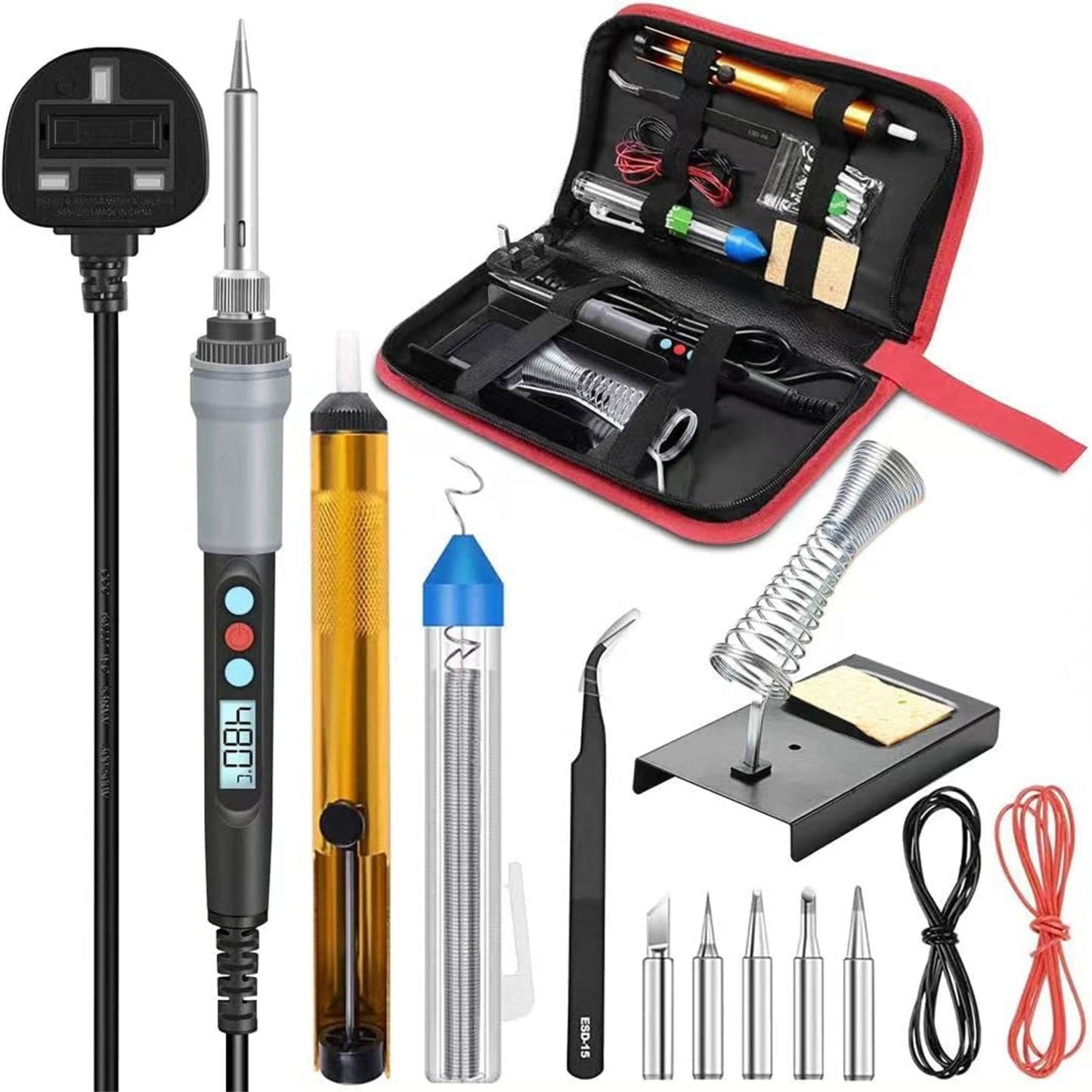 HANDSKIT Soldering Iron Kit, 90W Adjustable Temperature