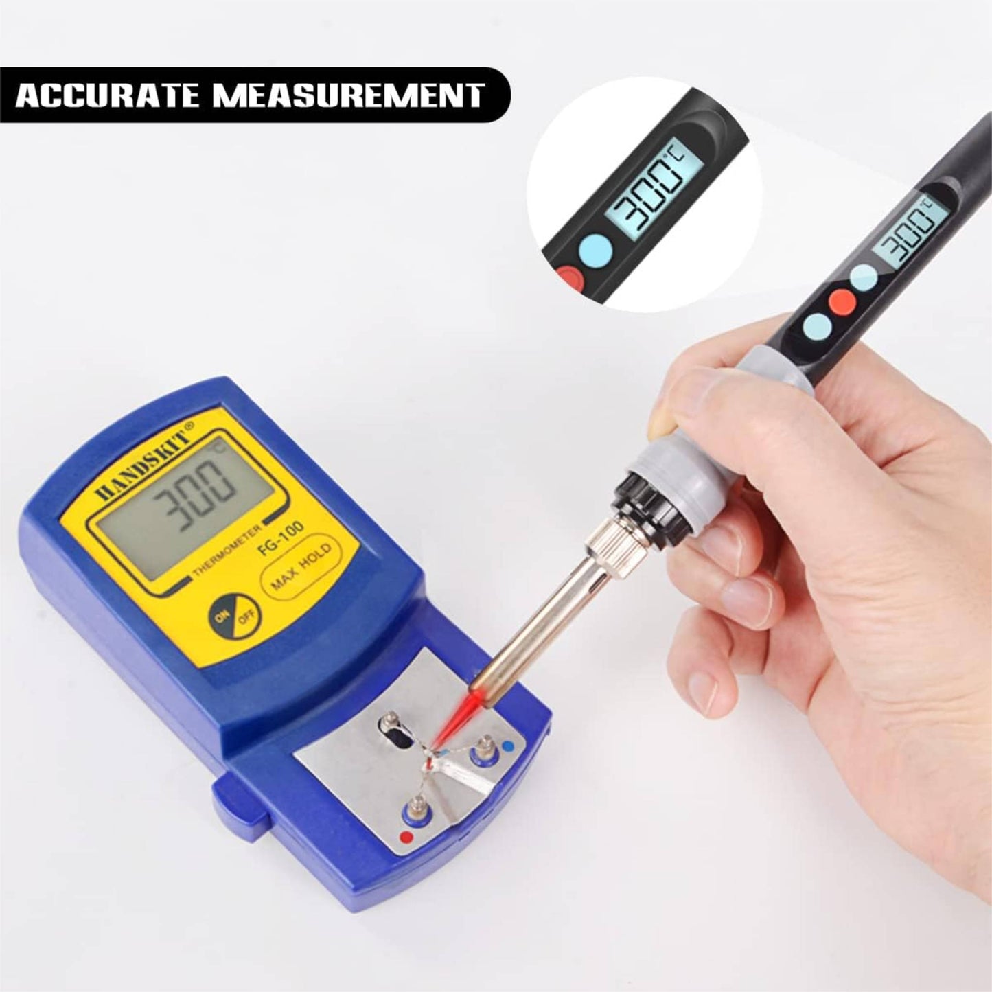 HANDSKIT Soldering Iron Kit, 90W Adjustable Temperature