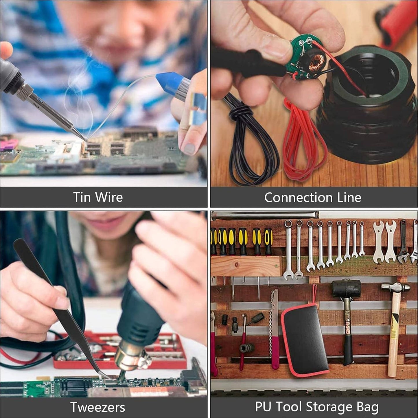 HANDSKIT Soldering Iron Kit, 90W Adjustable Temperature