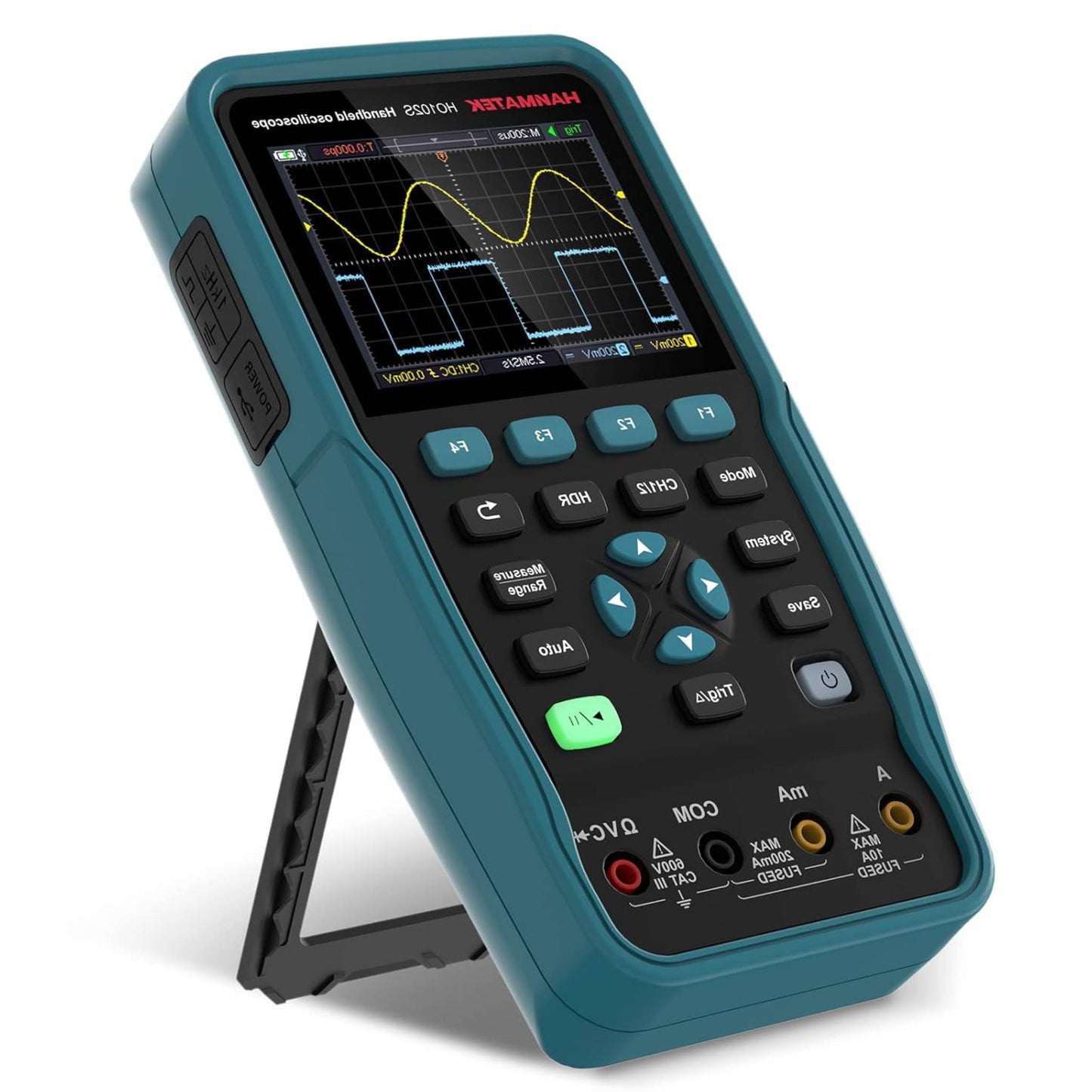 HANMATEK 3 in 1 Handheld Oscilloscope, Multimeter and 100Mhz Waveform Generator