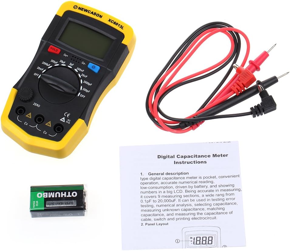 Newcason XC6013L Capacitor Capacitance Digital Meter