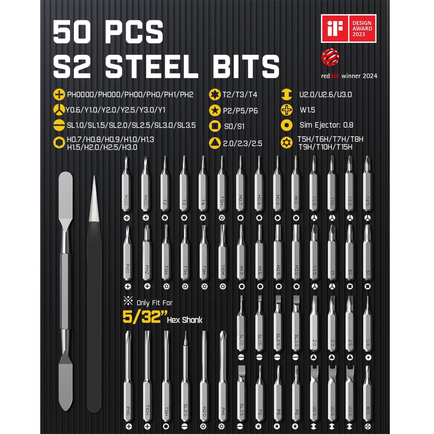 Fanttik E1 Max Precision Electric Screwdriver, Mini Screwdriver Set