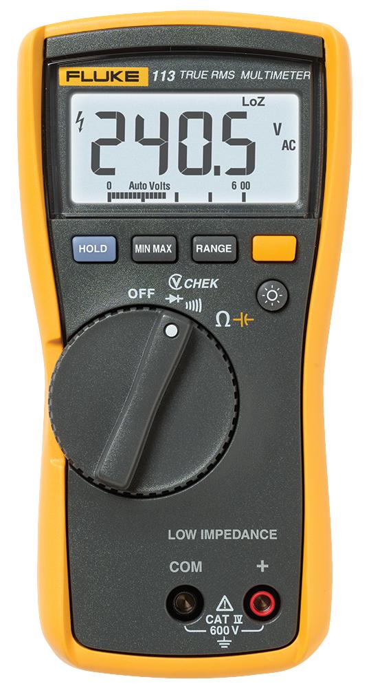 Fluke 113 True-RMS Utility Multimeter, CAT III 600V, CAT IV 300V
