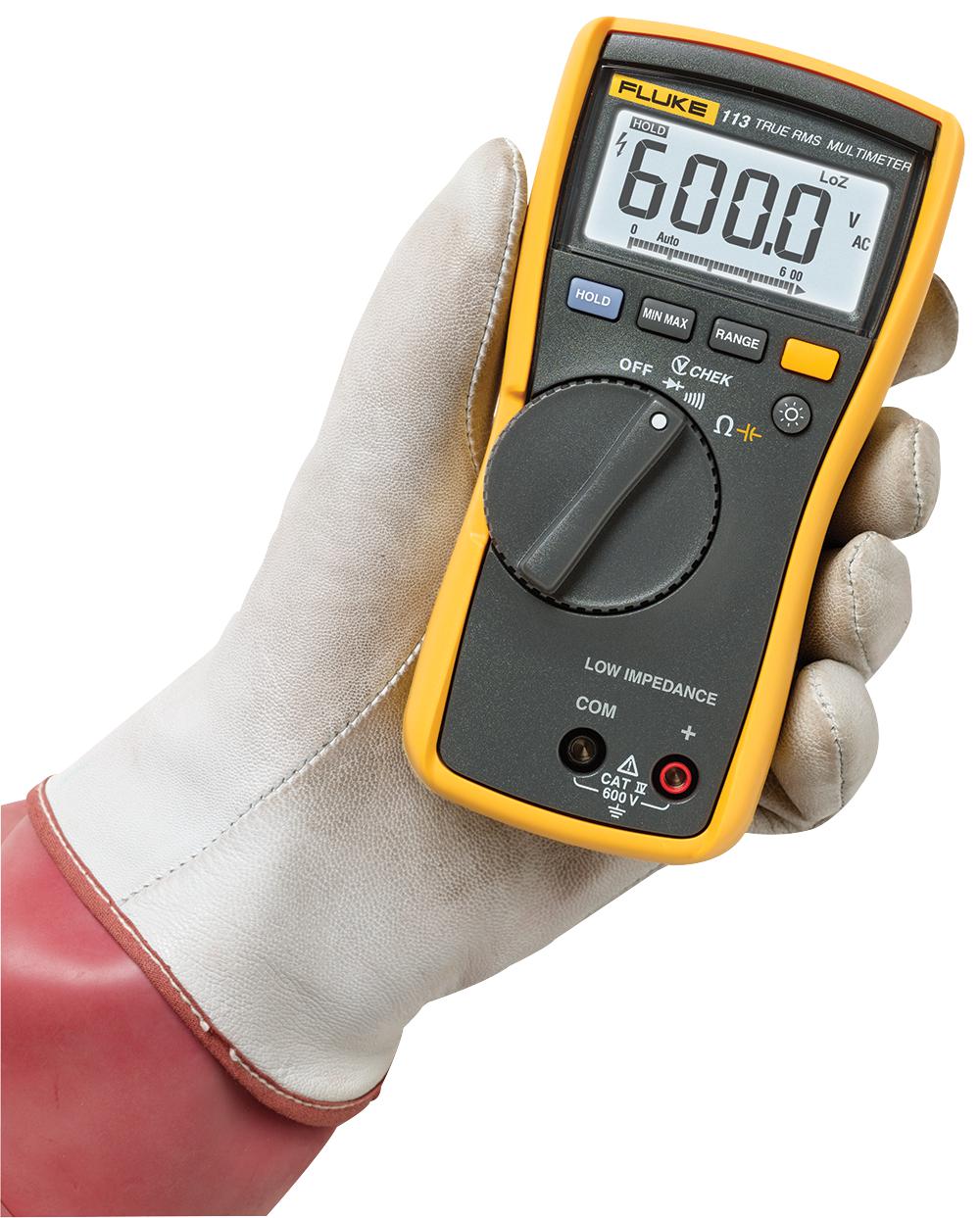 Fluke 113 True-RMS Utility Multimeter, CAT III 600V, CAT IV 300V