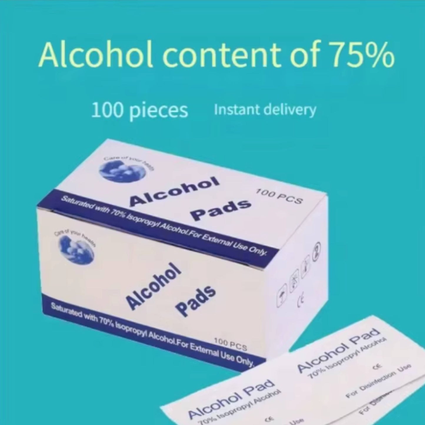 75% Alcohol Wet Wipe Pads