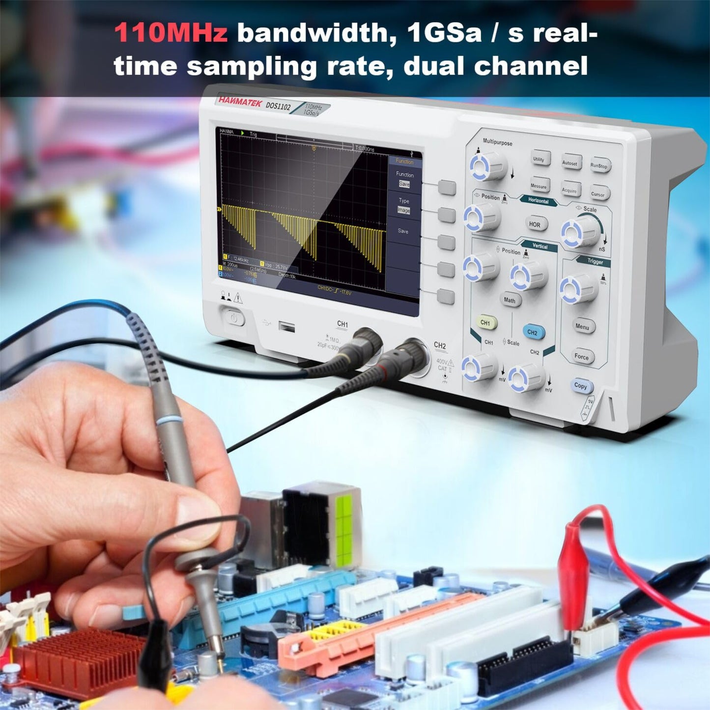 Hanmatek DOS1102 Digital oscilloscope with 2 Channels