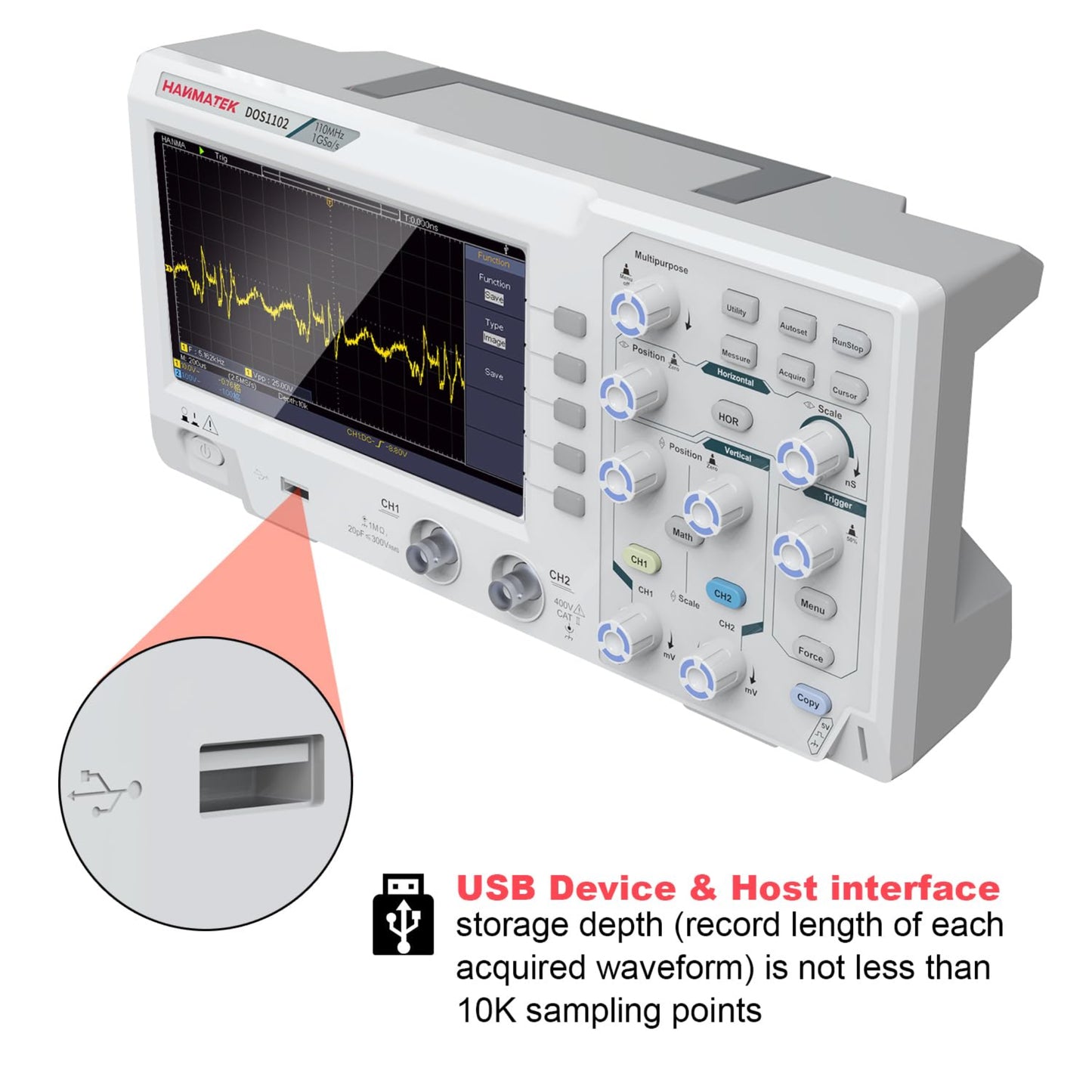 Hanmatek DOS1102 Digital oscilloscope with 2 Channels