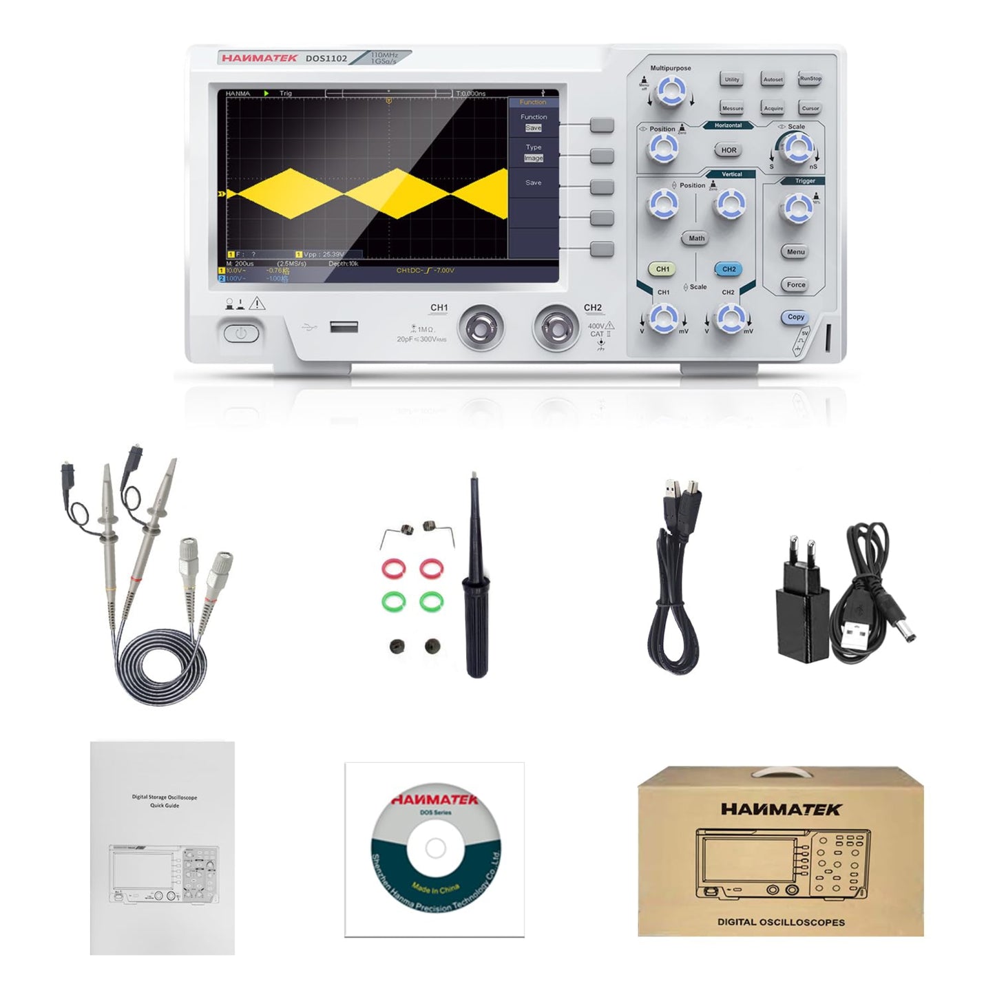 Hanmatek DOS1102 Digital oscilloscope with 2 Channels
