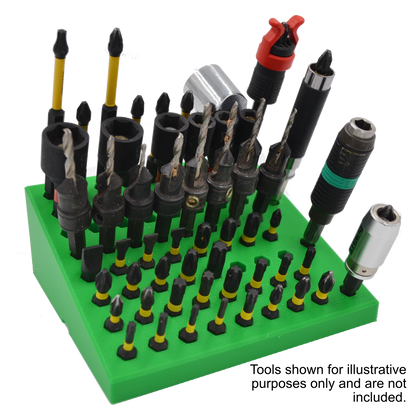 HobbyBloxs® 68 Hole Hex Drive Bit Storage Blox