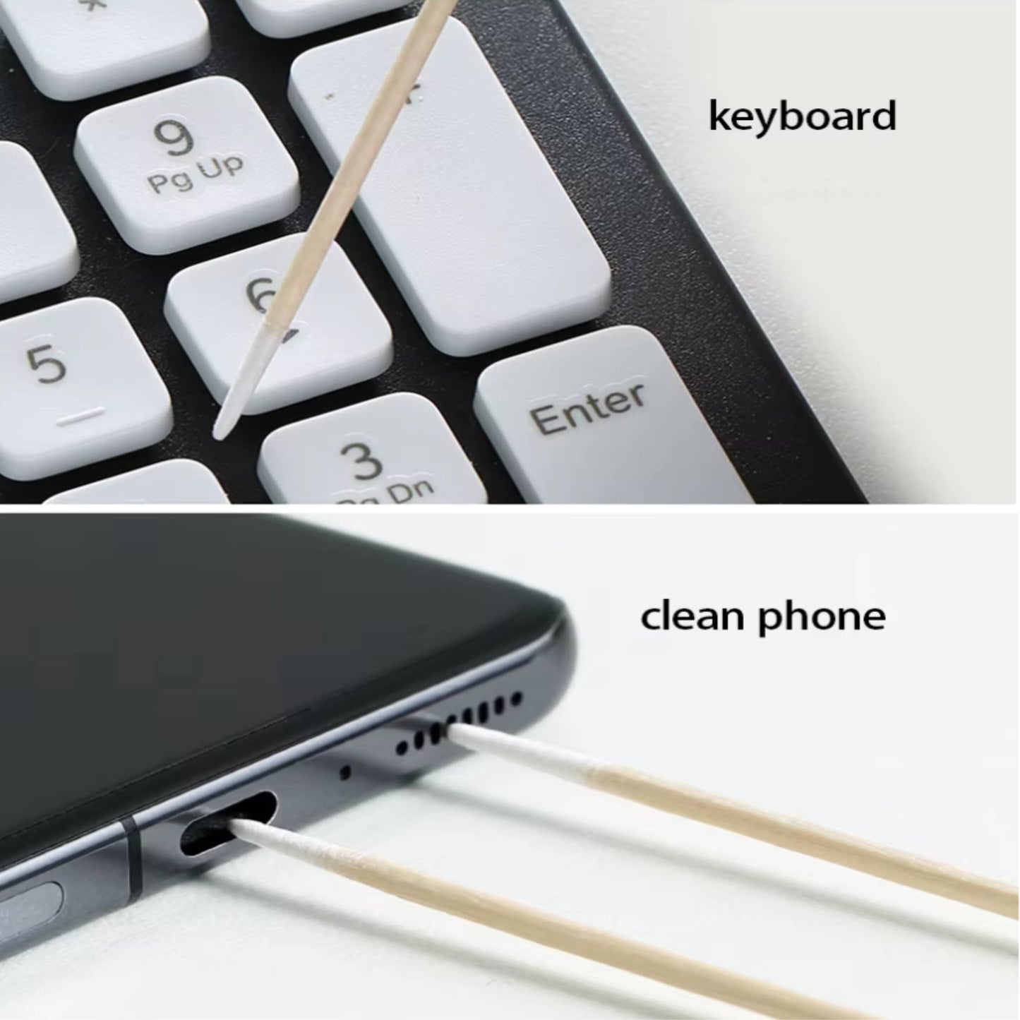 Micro Wooden Stick Cotton Swabs
