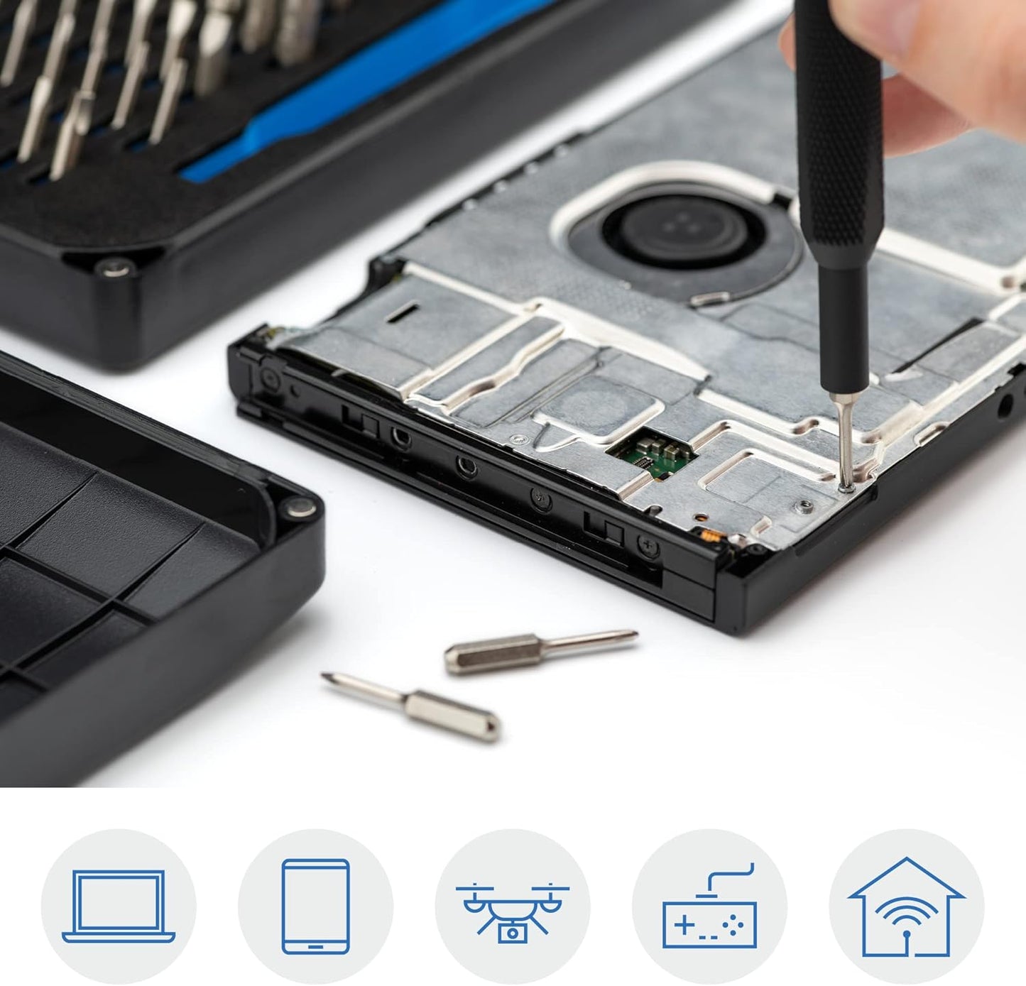 iFixit Mako Precision Bit Set, Bit-Set with 64 Precision bits (4 mm)