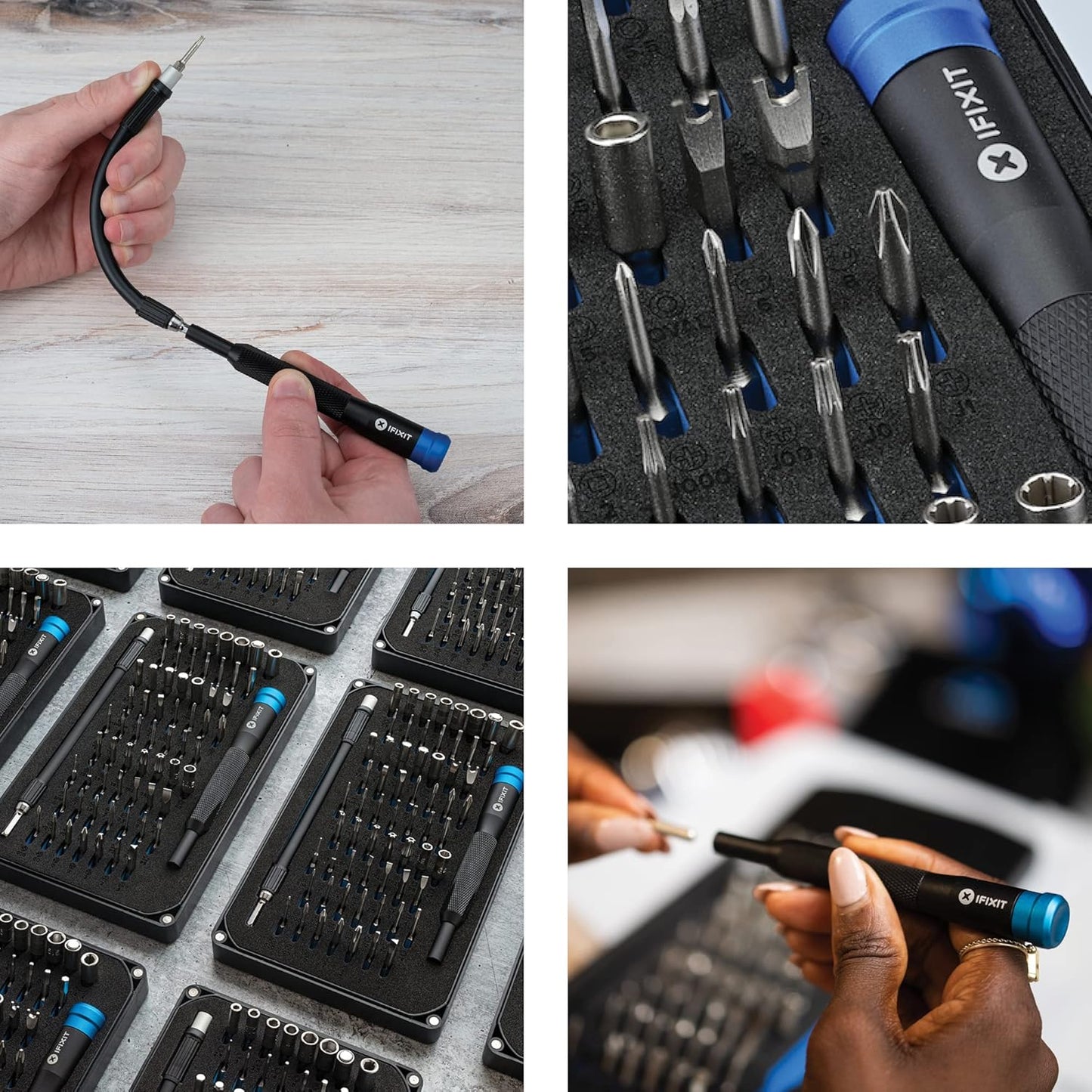 iFixit Mako Precision Bit Set, Bit-Set with 64 Precision bits (4 mm)