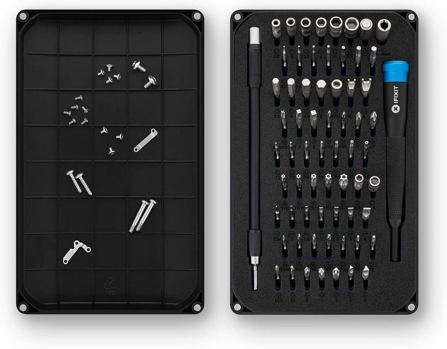 iFixit Mako Precision Bit Set, Bit-Set with 64 Precision bits (4 mm)