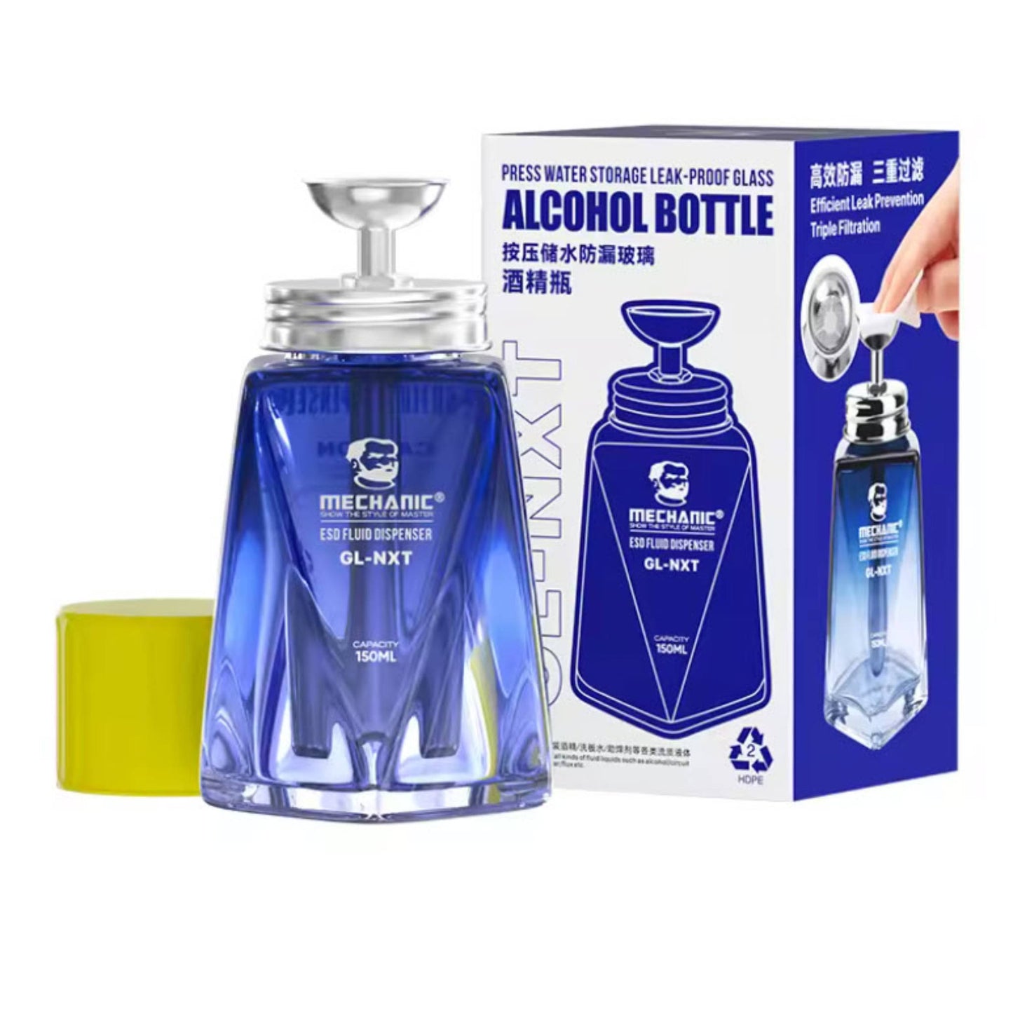 Mechanic® GL-NXT 150ML Alcohol Dispensing Glass Bottle